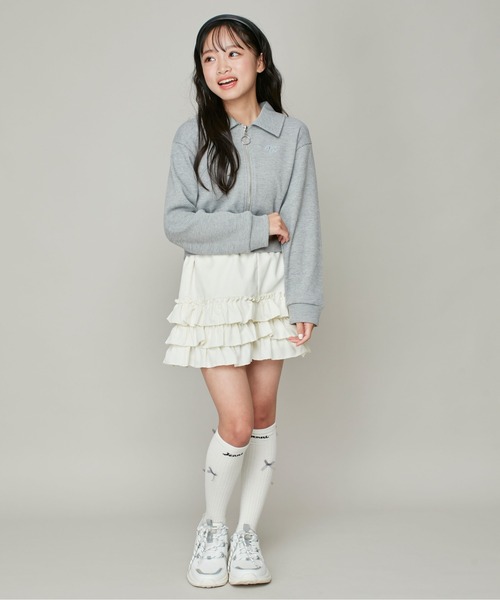 JENNI love（ジェニィラブ）の「【ウエスト調整可】ティアードショートパンツ（その他パンツ・キッズ・オフホワイト/ブラック・130cm/140cm/150cm/160cm）」の13枚目の写真