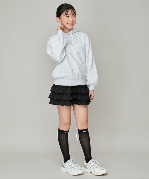 JENNI love（ジェニィラブ）の「【ウエスト調整可】ティアードショートパンツ（その他パンツ・キッズ・オフホワイト/ブラック・130cm/140cm/150cm/160cm）」の17枚目の写真