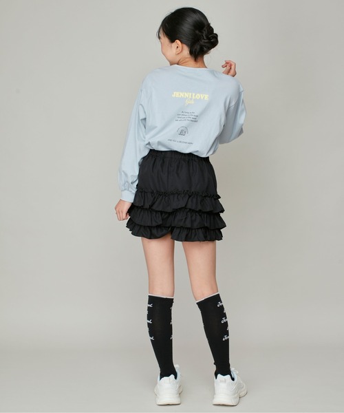 JENNI love（ジェニィラブ）の「【ウエスト調整可】ティアードショートパンツ（その他パンツ・キッズ・オフホワイト/ブラック・130cm/140cm/150cm/160cm）」の20枚目の写真