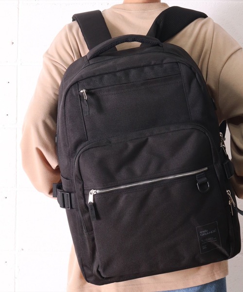 anello（アネロ）の「(LF)【anello】11ポケット/35L 両面撥水加工 大容量 バックパック（バックパック/リュック・レディース・ブラック×ピンク/ブラック×ブルー/ブラック×ブラック・ONE SIZE）」の2枚目の写真