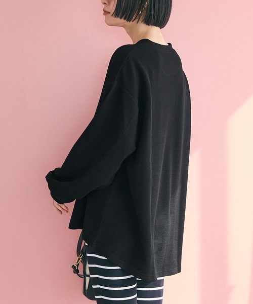 coca（coca）（コカ）の「エンボス袖バルーントップス（Tシャツ/カットソー・レディース・ブラック/ライトグレー・S/L/M）」の20枚目の写真