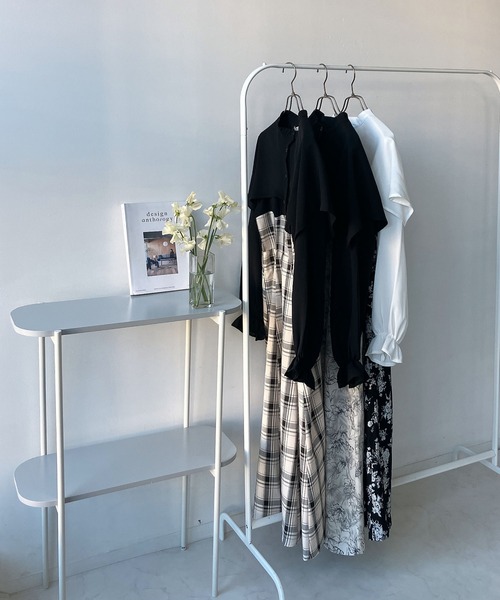 AS KNOW AS plus（アズノゥアズプラス）の「●ドッキングケープ衿 フレアワンピ―ス（ワンピース・レディース・ホワイト系その他/ブラック系その他/ブラック系・FREE）」の22枚目の写真