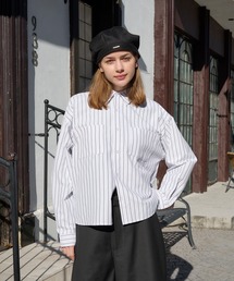 cropped pocket shirt/クロップドポケットシャツ