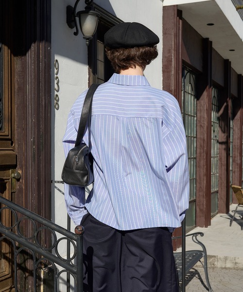 Regen Glanz(レーゲングランツ)の「cropped pocket shirt/クロップドポケットシャツ(シャツ/ブラウス・メンズ・ブラック/ブルー/グレー/ライトホワイト・MEDIUM/LARGE)」の8枚目の写真