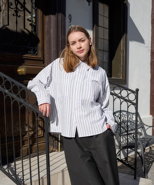 美品✨THE ROW Frannie Shirts オーバー シャツジャケット cropped pocket shirt/クロップドポケットシャツ（シャツ/ブラウス