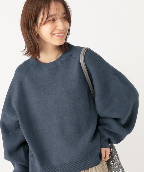 studio CLIP(スタディオクリップ)の「12ゲージ着丈選べるプルオーバー(ニット/セーター・レディース・ピンク/ホワイト/ライトグリーン/ネイビー・MEDIUM/LARGE)」の3枚目の写真