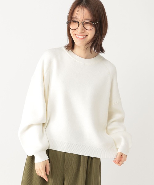 studio CLIP(スタディオクリップ)の「12ゲージ着丈選べるプルオーバー(ニット/セーター・レディース・ピンク/ホワイト/ライトグリーン/ネイビー・MEDIUM/LARGE)」の6枚目の写真