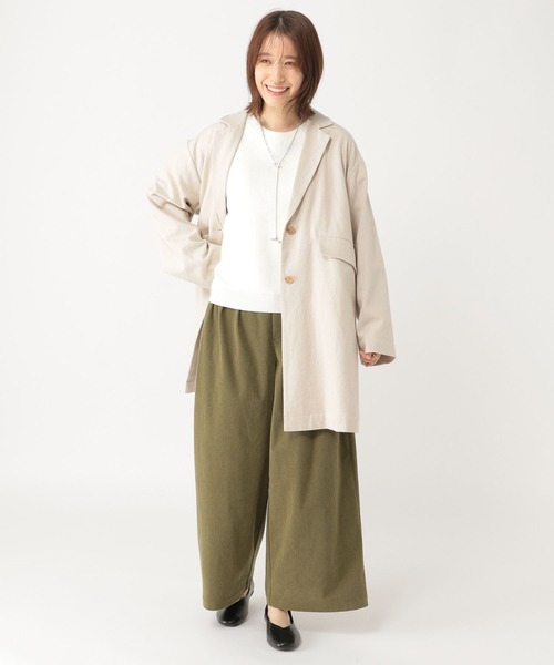 studio CLIP(スタディオクリップ)の「12ゲージ着丈選べるプルオーバー(ニット/セーター・レディース・ピンク/ホワイト/ライトグリーン/ネイビー・MEDIUM/LARGE)」の9枚目の写真