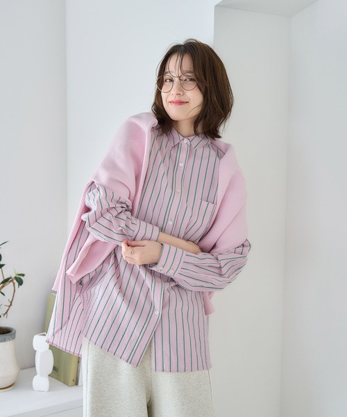 studio CLIP(スタディオクリップ)の「12ゲージ着丈選べるプルオーバー(ニット/セーター・レディース・ピンク/ホワイト/ライトグリーン/ネイビー・MEDIUM/LARGE)」の13枚目の写真