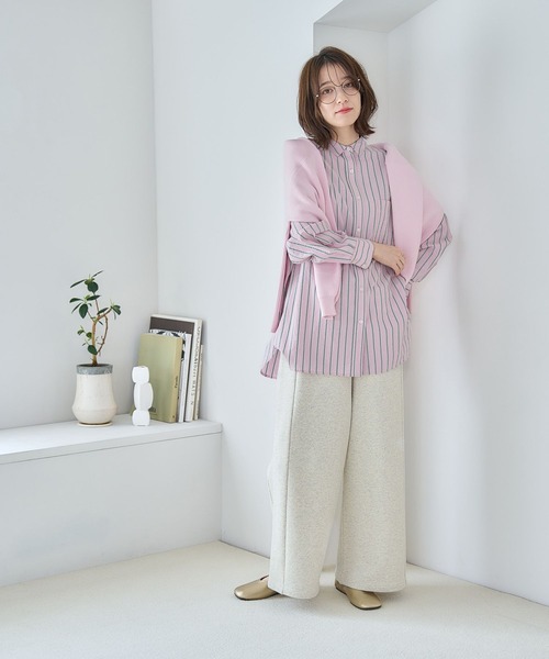 studio CLIP(スタディオクリップ)の「12ゲージ着丈選べるプルオーバー(ニット/セーター・レディース・ピンク/ホワイト/ライトグリーン/ネイビー・MEDIUM/LARGE)」の16枚目の写真