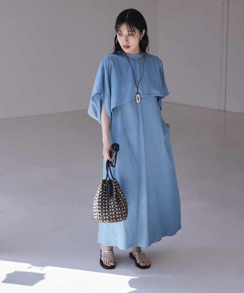 qualite(カリテ)の「【襟取り外し可能】2WAYボレロワンピース(ワンピース・レディース・ブラック/ブルー・36/38)」の22枚目の写真