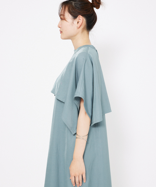 qualite(カリテ)の「【襟取り外し可能】2WAYボレロワンピース(ワンピース・レディース・ブラック/ブルー・36/38)」の8枚目の写真