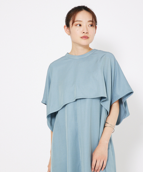 qualite(カリテ)の「【襟取り外し可能】2WAYボレロワンピース(ワンピース・レディース・ブラック/ブルー・36/38)」の7枚目の写真