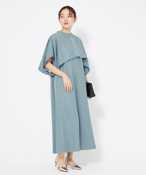 qualite(カリテ)の「【襟取り外し可能】2WAYボレロワンピース(ワンピース・レディース・ブラック/ブルー・36/38)」の5枚目の写真