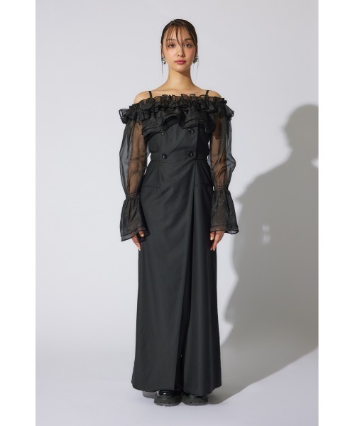 rienda(リエンダ)の「フリルカーディガンセットロンパース 春服(パンツドレス・レディース・ベージュ/グレー/ブラック・SMALL/MEDIUM)」の7枚目の写真