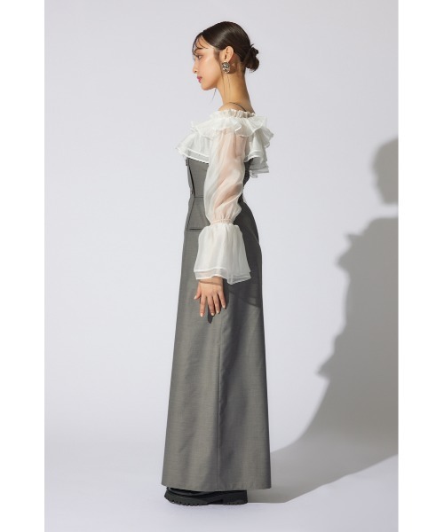 rienda(リエンダ)の「フリルカーディガンセットロンパース 春服(パンツドレス・レディース・ベージュ/グレー/ブラック・SMALL/MEDIUM)」の16枚目の写真