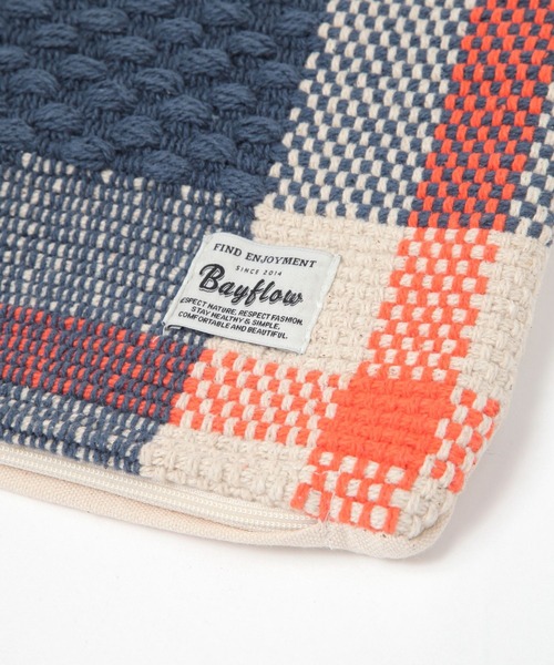 BAYFLOW（ベイフロー）の「BFチェッククッションカバー47×47（クッション/クッションカバー・レディース・オレンジ/ブルー・0）」の10枚目の写真