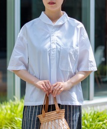 D.M.G ドミンゴ ⿻ コットン ハーフボタン ブラウス 春 ナチュラル 白 Domingo（ドミンゴ）公式オンラインショップ