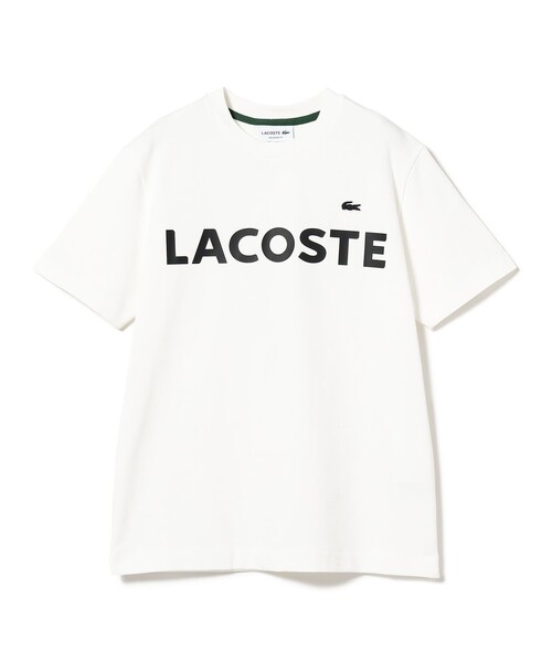 LACOSTE(ラコステ)の「LACOSTE / ヘビーウェイト ブランドネーム ロゴTシャツ(Tシャツ/カットソー・メンズ・ブラック/グレー/ホワイト・2/3/4/5)」の2枚目の写真