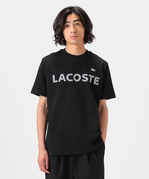 【ラコステ】ヘビーウェイト ブランドネーム ロゴ Tシャツ LACOSTE tシャツ ヘビーウェイトブランドネーム ラバープリント