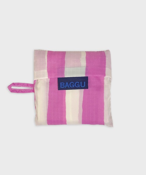 BAGGU（バグー）の「BABY BAGGU 577.ピンクペイントストライプ（エコバッグ/サブバッグ・レディース・ピンク・FREE）」の3枚目の写真
