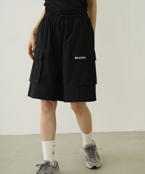 Ocean Pacific（オーシャンパシフィック）の「MILKFED. × OP CARGO SHORTS（ラッシュガード・レディース・オフホワイト/ブラック/オリーブ・S/M）」の2枚目の写真