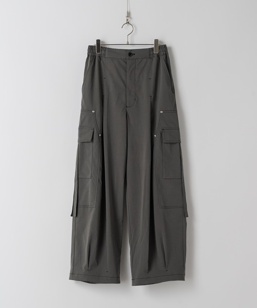 CASPER JOHN(キャスパージョン)の「Double knee parachute slacks/ダブルニーパラシュートスラックス(スラックス・メンズ・ブラック/グレー・X-SMALL/SMALL/MEDIUM/LARGE)」の10枚目の写真