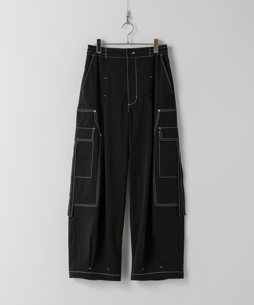 CASPER JOHN(キャスパージョン)の「Double knee parachute slacks/ダブルニーパラシュートスラックス(スラックス・メンズ・ブラック/グレー・X-SMALL/SMALL/MEDIUM/LARGE)」の3枚目の写真