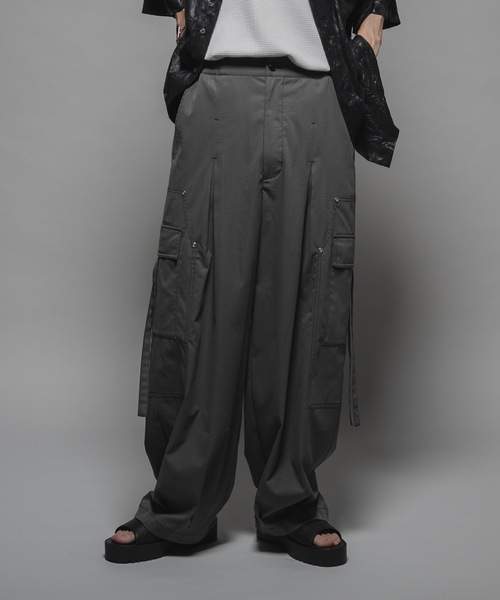 CASPER JOHN(キャスパージョン)の「Double knee parachute slacks/ダブルニーパラシュートスラックス(スラックス・メンズ・ブラック/グレー・X-SMALL/SMALL/MEDIUM/LARGE)」の11枚目の写真
