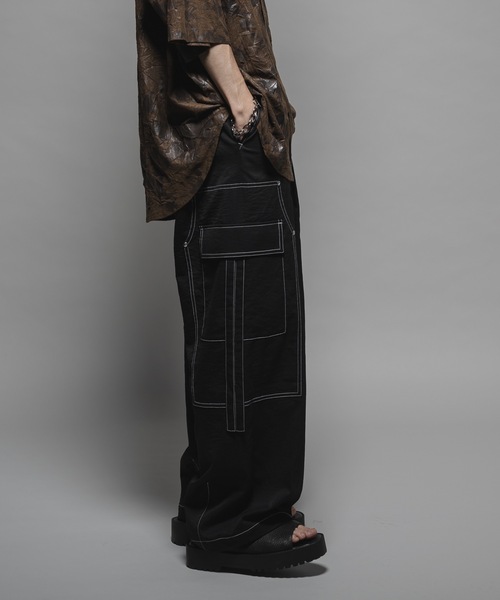 CASPER JOHN(キャスパージョン)の「Double knee parachute slacks/ダブルニーパラシュートスラックス(スラックス・メンズ・ブラック/グレー・X-SMALL/SMALL/MEDIUM/LARGE)」の7枚目の写真