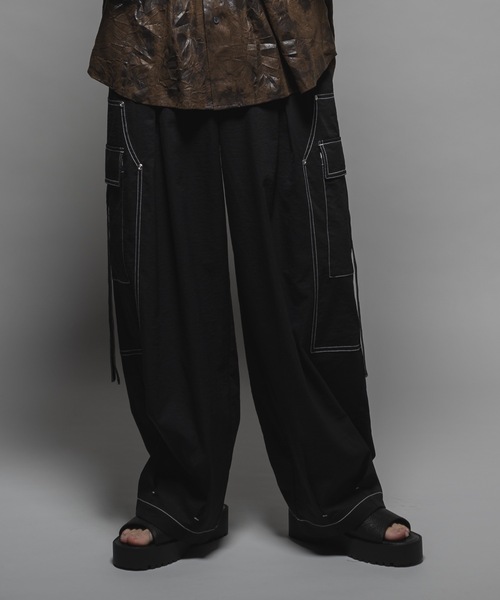 CASPER JOHN(キャスパージョン)の「Double knee parachute slacks/ダブルニーパラシュートスラックス(スラックス・メンズ・ブラック/グレー・X-SMALL/SMALL/MEDIUM/LARGE)」の5枚目の写真
