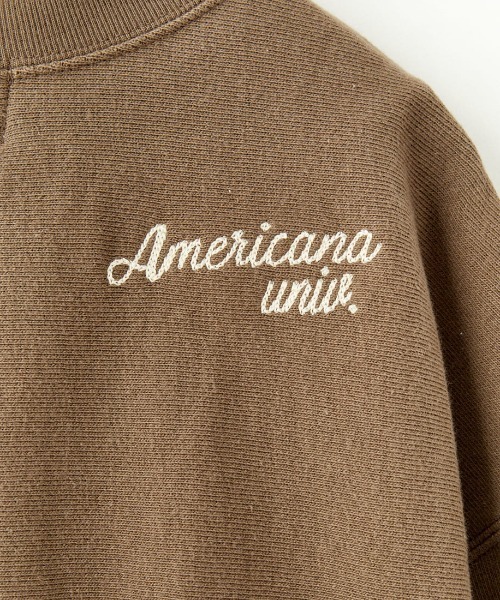 アメリカーナAmericanaカレッジ風ロゴ 前後2WAYスウェット　美品 一 番 安いファッション - アメリカーナaカレッジ風ロゴ 前後