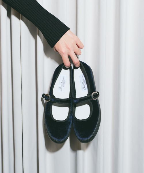 SLACK FOOTWEAR（スラックフットウェア）の「カンフーシューズ ゆべし メリージェーン TOLTE  トルテ ベルベット ベロア ストラップ（バレエシューズ・レディース・ボルドー/ネイビー・23.0cm/25.0cm/25.5cm/23.5cm/24.0cm/24.5cm）」の22枚目の写真