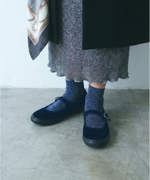 SLACK FOOTWEAR（スラックフットウェア）の「カンフーシューズ ゆべし メリージェーン TOLTE  トルテ ベルベット ベロア ストラップ（バレエシューズ・レディース・ボルドー/ネイビー・23.0cm/25.0cm/25.5cm/23.5cm/24.0cm/24.5cm）」の9枚目の写真