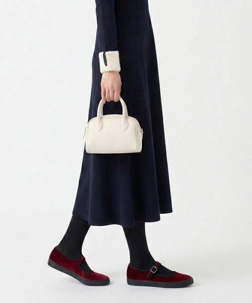 SLACK FOOTWEAR（スラックフットウェア）の「カンフーシューズ ゆべし メリージェーン TOLTE  トルテ ベルベット ベロア ストラップ（バレエシューズ・レディース・ボルドー/ネイビー・23.0cm/25.0cm/25.5cm/23.5cm/24.0cm/24.5cm）」の16枚目の写真