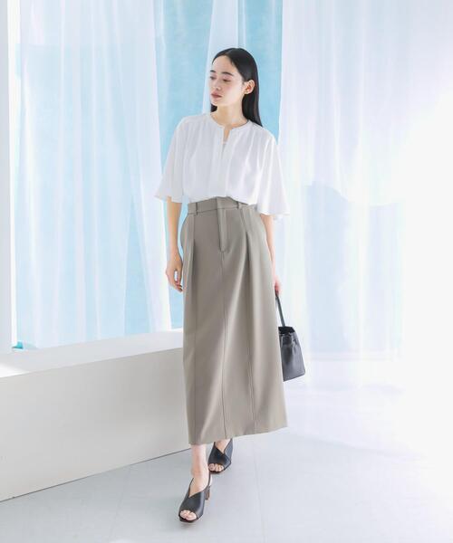 URBAN RESEARCH ROSSO WOMEN(アーバンリサーチ ロッソ)の「2WAYウォッシャブルフレアスリーブブラウス(シャツ/ブラウス・レディース・オフホワイト/ネイビー/オレンジ・FREE)」の8枚目の写真