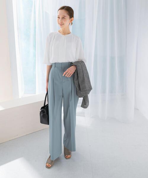 URBAN RESEARCH ROSSO WOMEN(アーバンリサーチ ロッソ)の「2WAYウォッシャブルフレアスリーブブラウス(シャツ/ブラウス・レディース・オフホワイト/ネイビー/オレンジ・FREE)」の10枚目の写真