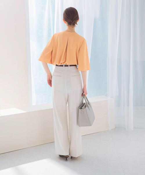 URBAN RESEARCH ROSSO WOMEN(アーバンリサーチ ロッソ)の「2WAYウォッシャブルフレアスリーブブラウス(シャツ/ブラウス・レディース・オフホワイト/ネイビー/オレンジ・FREE)」の16枚目の写真