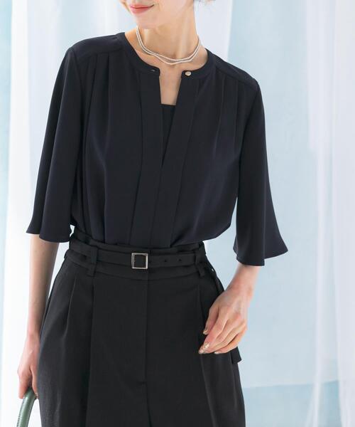 URBAN RESEARCH ROSSO WOMEN(アーバンリサーチ ロッソ)の「2WAYウォッシャブルフレアスリーブブラウス(シャツ/ブラウス・レディース・オフホワイト/ネイビー/オレンジ・FREE)」の19枚目の写真