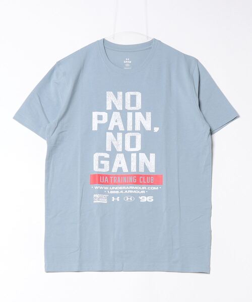 UNDER ARMOUR（アンダーアーマー）の「アンダーアーマー  UAパフォーマンスコットン グラフィック ショートスリーブ Tシャツ（Tシャツ/カットソー・メンズ・アーミー/サックスブルー・S/M/L/LL/3L）」の2枚目の写真