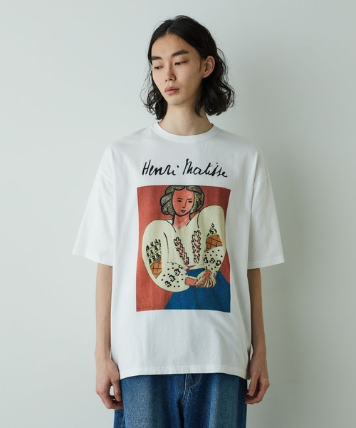 NANO universe（ナノユニバース）の「｢HOTEL PALACE｣オテルパラス アンリマティス アートグラフィックTシャツA（Tシャツ/カットソー・メンズ・ブラック/ホワイト・M/L）」の2枚目の写真