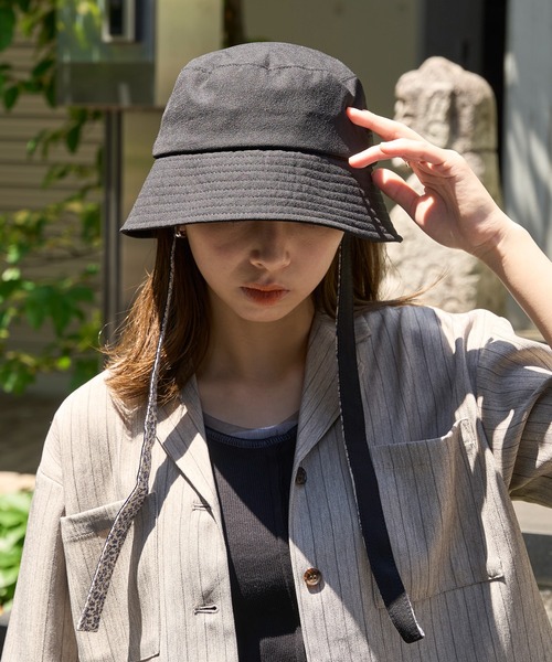 moz（モズ）の「【MOZ】171-0023 リボンバケットハット（キャップ・レディース・ベージュ/ブラック/カーキ/ナチュラル・FREE）」の11枚目の写真