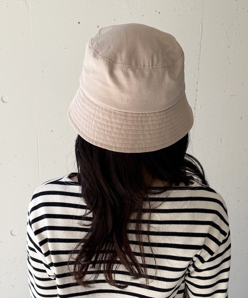 moz（モズ）の「【MOZ】171-0023 リボンバケットハット（キャップ・レディース・ベージュ/ブラック/カーキ/ナチュラル・FREE）」の16枚目の写真