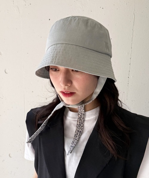 moz（モズ）の「【MOZ】171-0023 リボンバケットハット（キャップ・レディース・ベージュ/ブラック/カーキ/ナチュラル・FREE）」の18枚目の写真