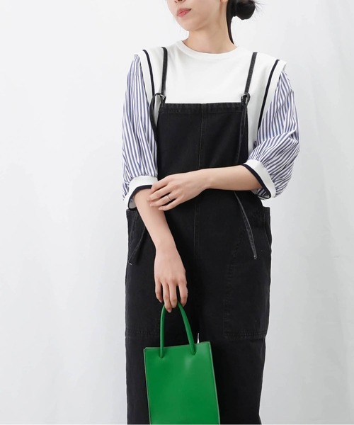 セール】LC/LLL ストライプドッキングクルーネックニット