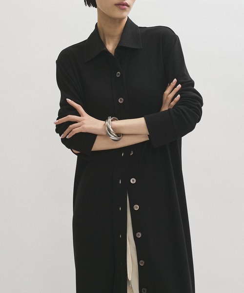 ADAM ET ROPE'（アダムエロペ）の「ポロシャツライクカットソーワンピース（ワンピース・レディース・ブルー系その他4/ブラック・FREE）」の21枚目の写真