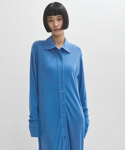 ADAM ET ROPE'（アダムエロペ）の「ポロシャツライクカットソーワンピース（ワンピース・レディース・ブルー系その他4/ブラック・FREE）」の12枚目の写真