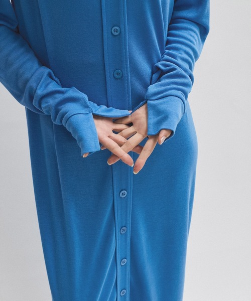 ADAM ET ROPE'（アダムエロペ）の「ポロシャツライクカットソーワンピース（ワンピース・レディース・ブルー系その他4/ブラック・FREE）」の15枚目の写真