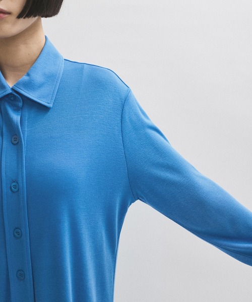 ADAM ET ROPE'（アダムエロペ）の「ポロシャツライクカットソーワンピース（ワンピース・レディース・ブルー系その他4/ブラック・FREE）」の10枚目の写真