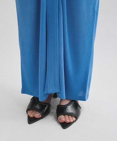 ADAM ET ROPE'（アダムエロペ）の「ポロシャツライクカットソーワンピース（ワンピース・レディース・ブルー系その他4/ブラック・FREE）」の4枚目の写真